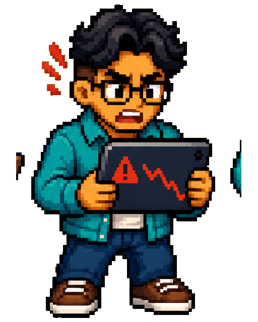 Local SEO Audit character reacting to lost visibility